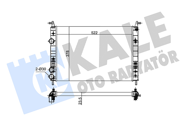 Fiat Palio Su Radyatörü 2003-2012 Radyatör Su OEM 46819261 Fiat Palio Su Radyatörü 2003-2012 Radyatör Su OEM 46819261